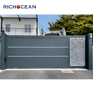 RICHOCEAN Villa Portes d'entrée électriques coulissantes en aluminium sur mesure Portes principales coulissantes automatiques en métal pour l'extérieur - Product Image 6