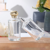 Grande bouteille de parfum rechargeable Bouteille de parfum ronde oblique 30ml 50ml 100ml 250ml Bouteille de parfum en verre vide avec couvercle