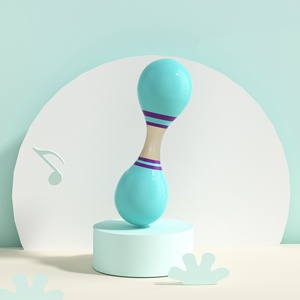 Maracas en bois Orff en gros, instrument de percussion, marteleau à main, instrument de musique rythmique pour enfants, hochet, jouet maracas - Product Image 4