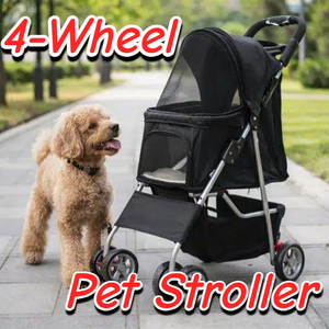 <span class=keywords><strong>Poussette</strong></span> pour animaux de compagnie pour chiens et chats, confortable, 4 roues, cadre en acier, pliage en un clic, imperméable, Oxford, capacité 20 kg, vente en gros OEM - Product Image 1