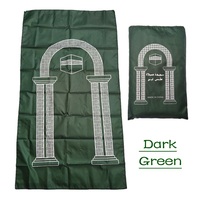 Tapis de prière portable pliable en polyester doux pour l'Aïd 2026, idéal pour la prière islamique, couverture de voyage, livraison directe