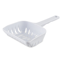 Grande pelle à litière pour chat en plastique léger de forme carrée avec un design à trous fins, écologique et durable, accessoire de nettoyage pour animaux de compagnie