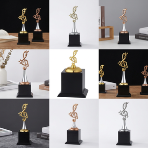 Trofeo Musical POOJA GIFT CORPORATION con Diseño de Clave de Sol, Base de Metal Fundido a Presión, Modelo 625, Grabado Láser, Premio Portátil y Duradero - Product Image 3