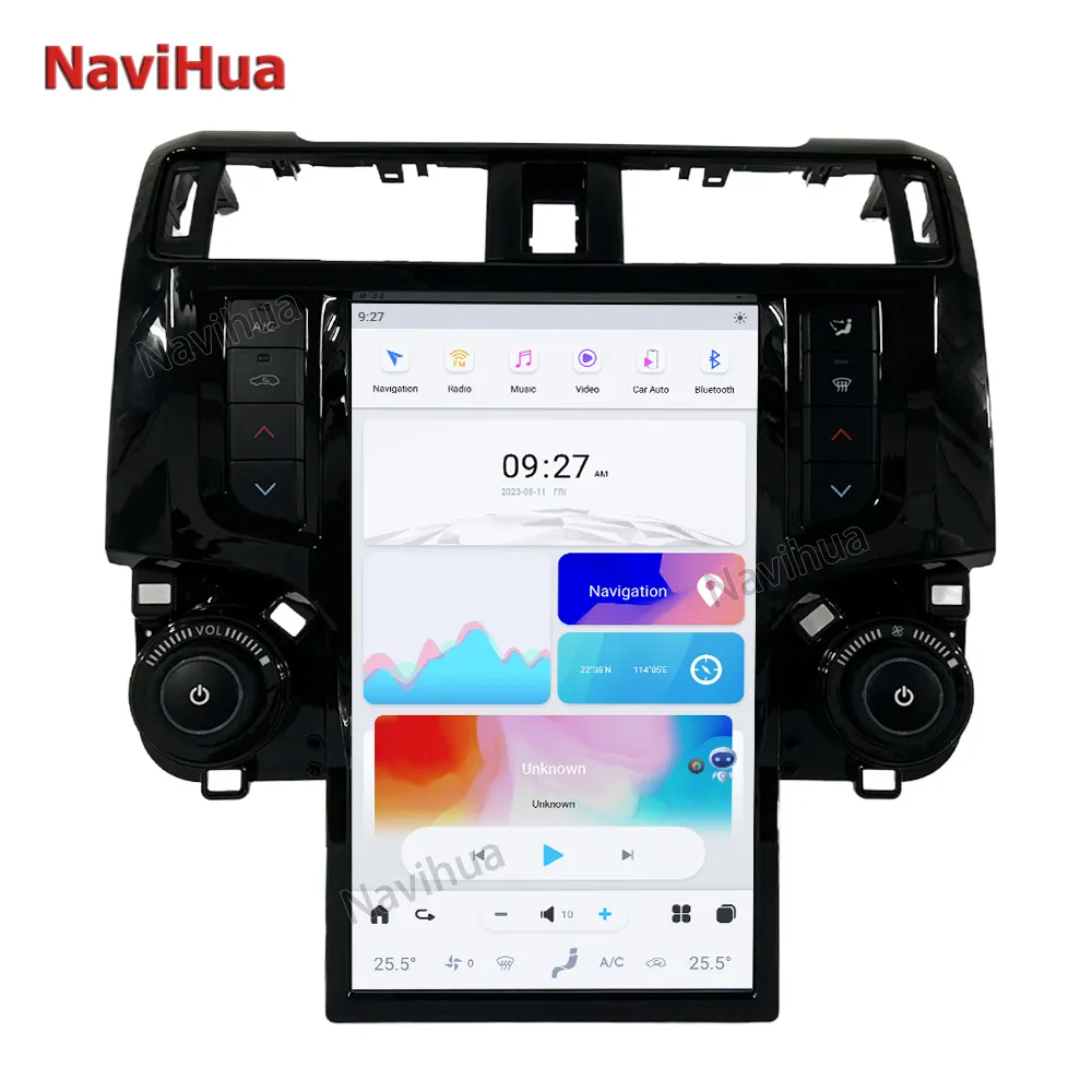 NAVIHUA Nova Chegada 13.3 ''Tela Vertical Android Car DVD Player Rádio GPS Navegação Multimídia para Toyota 4Runner 2010-2020