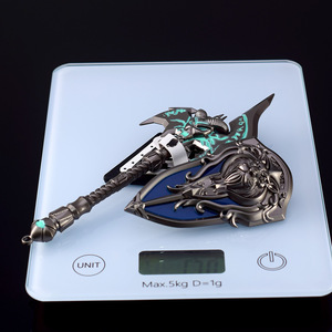 World of Warcraft Azeroth Shadowmourne y cabeza <span class=keywords><strong>de</strong></span> león réplica <span class=keywords><strong>escudo</strong></span> Combo Set 170g medalla artesanía Decoración - Product Image 3