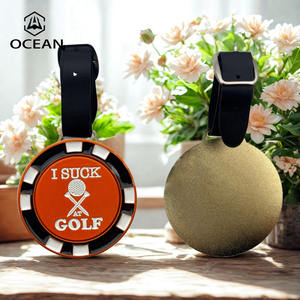 ป้ายโลโก้โลหะคุณภาพสูงสำหรับตกแต่ง<span class=keywords><strong>กระเป๋า</strong></span>กอล์ฟ ป้ายติดกระเป๋าเดินทาง - Product Image 4