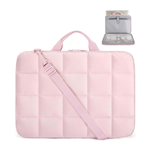 Funda para Portátil con Bolsillo, Maletín, Bolsa de Trabajo, Funda para Portátil con Correa para el Hombro, Acolchada, Suave, Resistente al Agua, de 15-16 Pulgadas - Product Image 1