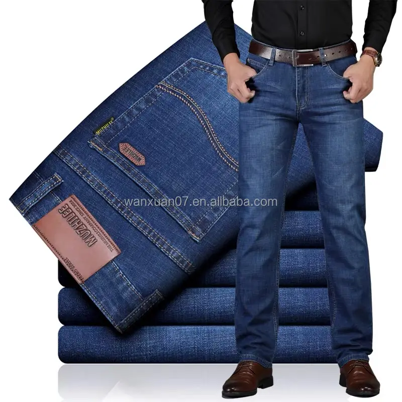 Factory Direct Wholesale Designer Blue Jeans Men's Slim Fit Men's Jeans