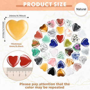 Natural Heart Crystals Love Shaped Pocket Polished <strong>Stones</strong> Heart Healing Crystal <strong>Stones</strong> for Gifts <strong>Chakra</strong> Reiki Yoga Meditation - Product Image 3