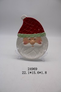 Рождественские тарелки для закусок и соусов, керамический набор для закусок с Дедом Морозом, тарелки для десертов, фруктов, салатов, соусники, миски - Product Image 5