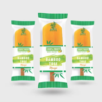 Vente chaude Emballage de sacs de Popsicle personnalisé pour emballage de scellant biodégradable Kraft en plastique Sac en papier imprimé pour crème glacée