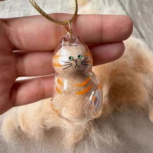 Dog & <b>Cat</b> Hair Storage PVC Cartoon Keychain Animal Design Dust-proof Waterproof Hair Ball Capsule Pendant Decoration - Product Image 2