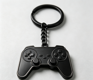 Game Controller Metal Key Chain Pendant Black Zinc Alloy <b>Keyring</b> Cartoon Gift for Backpack and Keys - Product Image 2
