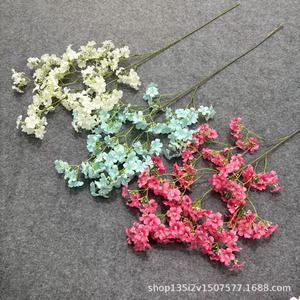 Qiye <b>Artificial</b> <b>Flowers</b> 3 Pronged Daphne Odora Silk <b>Flower</b> Wedding Decoration Blue Purple White Color <b>For</b> Floral <b>Arrangement</b> - Product Image 4
