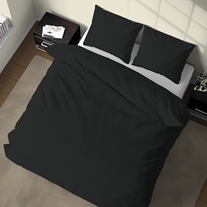 Ensemble de housse de couette polyvalent et confortable de marque italienne Gipetex fiable noir 100% coton tailles sur mesure - Product Image 2