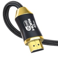 Câble en nylon 8K HDTV 2.1 haute vitesse 48 Gbps HDR EARC pour PS5, projecteur de jeu, téléviseur, PC