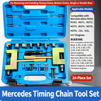 Kit d'outils de rivetage de chaîne de distribution pour Mercedes-Benz M271 M272 M276, installateur de chaîne à double rangée 4 broches, outils automobiles