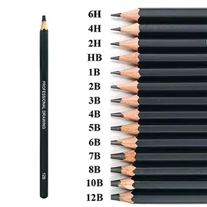 SET pensil arang kotak timah kualitas tinggi, pensil sketsa profesional pensil kustom dengan EN71 dan ASTM