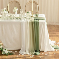 Chemin de table en polyester 100% accessoire de table à manger de mariage décoratif tissé moderne