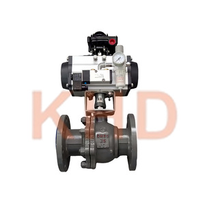 High Quality KHD Pneumatic Flanged Ball PTFE <b>Seal</b> DN80 Industrial Automated for Water/Gas Factory Direct Ball Pneumatic Carbon S - Product Image 5