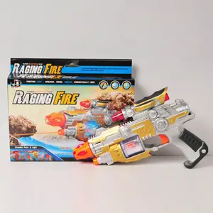 Toptan sıcak satış plastik çocuklar elektronik titreşim tabancası oyuncaklar askeri oyuncak tabanca ile ışık ve müzik