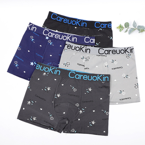 Calzoncillos bóxer de poliéster de punto transpirable para hombre Careuokin, ropa interior fresca suave y cómoda, estampado ajustado Sexy, buen precio barato - Product Image 1