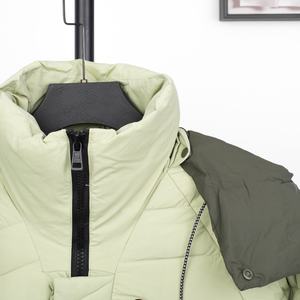 Custom OEM ODM Green Khaki Chestnut Jacket Designer Quilted Polyester <b>Puffer</b> Jacket Hooded <b>Men</b> Plus Size <b>Long</b> Zipper Breathable - Product Image 3