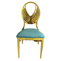 Chaise de banquet décorative en acier inoxydable ZDY-74, style ferme moderne, pour mariages, fêtes, bars, hôtellerie