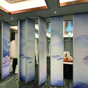 Акустическая деревянная передвижная перегородка для офисных переговорных комнат, складная временная стена для ресторанов и холлов - Product Image 5