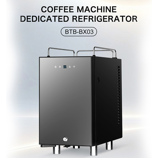 Stainless Steel Touch Screen Coffee Machine & Milk Fridge with 6L Milk Box -2C to 8C Refrigerator 220V/110V 220W