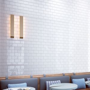 Stickers muraux 3D modernes blancs, <span class=keywords><strong>effet</strong></span> <span class=keywords><strong>brique</strong></span> géométrique, <span class=keywords><strong>autocollant</strong></span> imperméable à l'eau, pour décoration de cuisine et de salle de bain - Product Image 3