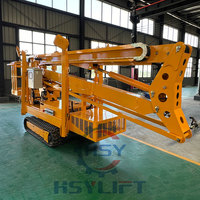 Usine chinoise 8m 10m 12m 230kg Mini nacelle élévatrice Cherry Picker Skylift All Terrian Crawler Boom Lift