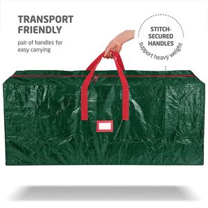 Large Capacity Christmas <b>Tree</b> Moving Storage <b>Bag</b> Carrying Plastic PP Woven Duffle <b>Bags</b> With Zipper - Product Image 3