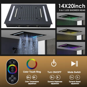 <span class=keywords><strong>Doppio</strong></span> sistema <span class=keywords><strong>doccia</strong></span> Full Body <span class=keywords><strong>con</strong></span> 6 pz getti corpo, funzione 3-in-1 14x20 pollici e <span class=keywords><strong>doccia</strong></span> a pioggia da 6 pollici - Product Image 3