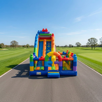 Château gonflable modulaire de qualité commerciale avec toboggan pour les jeux d'enfants en plein air