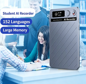 Enregistreur vocal numérique portable AI Recorder FW920DLT, format MP3, trois microphones, longue durée de vie de la batterie, gris spatial - Product Image 4
