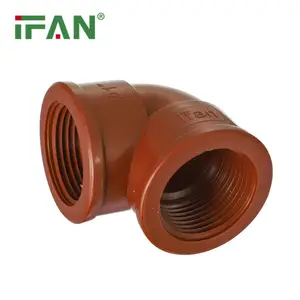 IFAN棕色塑料PPH配件PN25 PPH配件模具1/2-2 "弯头PPH管件
