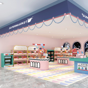 Negozio Giocattolo in Legno per Bambini, Area Giochi Interna Personalizzata per Supermercato, Attrezzatura per Giochi <span class=keywords><strong>di</strong></span> Ruolo <span class=keywords><strong>di</strong></span> Zhongyiamusement - Product Image 1