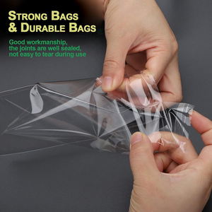 Sacs en plastique BOPP transparents autocollants imprimés en gravure, résistants à l'humidité et écologiques, personnalisables pour chaussettes - Vente chaude - Product Image 3