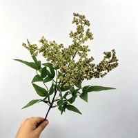 Landschapsdecoratie Bloemenwand Zijden Bloemkunst Romantisch Hotel Podium Bloemdecoratie Kunstbloemen Herfst Nandina Fruit