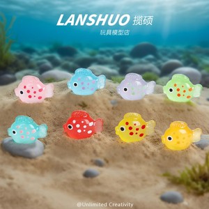 ชุดเครื่องประดับเรซิ่นรูปปลา Lanshuo งานฝีมือ DIY ชุดทำพวงกุญแจรูปสัตว์ทะเลเรืองแสงในที่มืด ลายจุด - Product Image 2