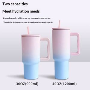 Vaso Térmico Personalizado de Acero Inoxidable 304 de 40 oz, Libre de BPA, Ecológico, para Viajes, Auto, Cerveza, con Asa - Product Image 3