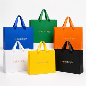 Personalized Logo Paper <b>Bags</b> Gifts Luxury Laminated Cardboard Shopping <b>Bag</b> Custom Size for Jewelry Boutique Apparel - Product Image 1
