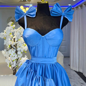 Elegante Vestido Gótico de Verano para Mujer con Diseño Asimétrico de Cintura Alta, Lazo, Espalda Descubierta y Volantes - Product Image 3