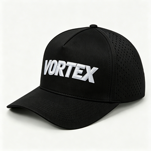 Unisex 5 Panel Vintage Street Style Cap Wholesale Custom Embroidered <b>Waterproof</b> Black Nylon Performance Baseball <b>Hat</b> - Product Image 6