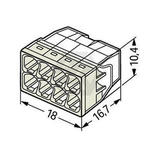 Wagos 2273-208 sambungan konektor; 8-Wire, penutup abu-abu muda-pengiriman cepat-kawat penghubung cepat - Product Image 1