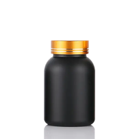 Bouteilles en plastique de capsule de pilule en plastique de vitamine médicale vide de sucrerie noire bouteilles en plastique de médecine