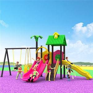 Nuova fornitura di attrezzature per esterni scivolo in plastica e <span class=keywords><strong>altalena</strong></span> parco giochi per bambini - Product Image 1