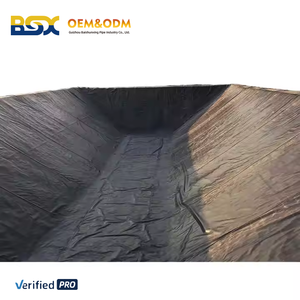 แผ่นปูบ่อปลา แผ่นกันซึม HDPE หนา 2 มม. 250gsm แผ่นกันซึมเรียบ 1 มม. สำหรับฟาร์ม ที่ฝังขยะ ริมแม่น้ำ การเพาะเลี้ยงสัตว์น้ำ และเก็บน้ำ - Product Image 6