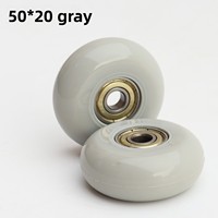 Roulettes universelles silencieuses en PU de 50 mm² à rangée unique pour chaussures de roller et valises